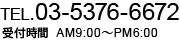 TEL.03-5376-6672 受付時間 AM9:00～PM6:00